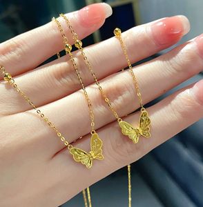 Collier en or 18 carats Xinfly Cute avec pendentif papillon - Product Image 2