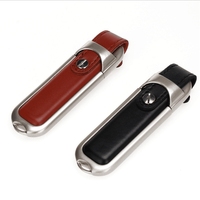Flashdisk Kulit Mini USB 2.0 3.0 Baru 2GB 4GB 8GB 16GB 32GB 64GB 128GB dengan Gantungan Kunci dan Logo Custom untuk Hadiah