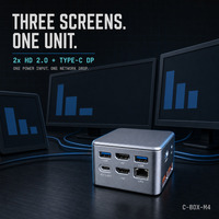 C-BOX-M4 Industrie-Computer mit Onboard LPDDR5x, M.2 2242 PCIE 3.0 X2, M.2 E-Key, 2.5G LAN, Win11, Linux