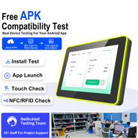 Tablette numérique murale Android LCD IP65 avec NFC, RFID, RJ45 et éclairage – Dispositif de pointage des présences pour toute l'équipe avec graphiques animés