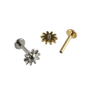 ASTM F136 G23 <b>Titanium</b> Threadless 16G Sparkling Cubic Zirconia North Star Stud Earring Labret <b>Ring</b> Piercing Jewelry for Party - Product Image 4