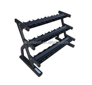 Rastrelliera per Manubri a 3 Livelli ad Alta Capacità per Palestre, Contiene 15 Paia di Manubri Rotondi ed Esagonali, Accessori da <span class=keywords><strong>Palestra</strong></span> - Product Image 3