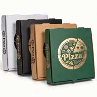 Boîte à pizza triangulaire personnalisée en carton ondulé, boîte à emporter jetable, boîte à pizza pliable en papier, écologique