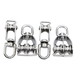 Eight Directions 304 Stainless Steel Single Pulley M15 M20 M25 M32 M50 U Type Hook Lifting Fixed Pulley Construction - Product Image 1