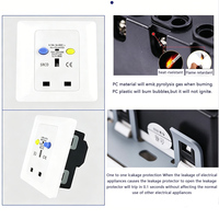 Adaptateur de prise murale NANDAO UK PRCD 13A CE avec disjoncteur différentiel, type divisé, matériau ignifuge