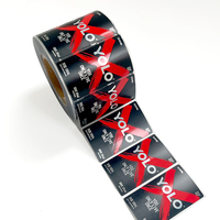Etiquette Autocollante Logo Feuille d'Aluminium Noir Boisson Imperméable UV Autocollant Clair Impression Produit Etiquette Vin Fabricant