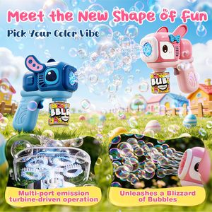 ปืนยิงฟองสบู่รูปกระต่าย BJQ OEM แพ็ค 2 ชิ้น สำหรับเด็กเล็ก ยิงฟองเร็ว 10,000+ ครั้งต่อนาที ป้องกันการรั่วซึม พร้อมไฟ LED ของเล่นสำหรับกลางแจ้ง ใส่ตะกร้าอีสเตอร์ได้ - Product Image 4