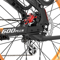 Lankeleisi MG600 PLUS Orange VTT Électrique 26*4.0 Puissant Couple de Pointe 1000W 48V Vélo Tout-Terrain Pneus Larges en Stock UE