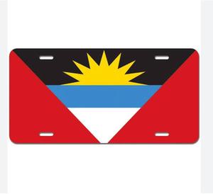 Placa de Matrícula de Aluminio con la Bandera de Antigua y Barbuda, 6 x 12 Pulgadas, Cubierta Metálica para Placa de Matrícula Delantera de Coche, Accesorio Decorativo para Coche - Product Image 1