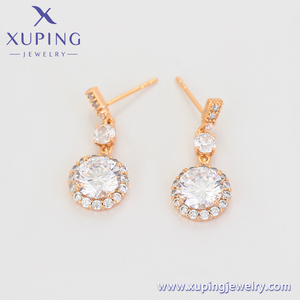 X000682560 Gioielli Xuping Eleganti Orecchini a Perno Vintage per Donna, Forma Rotonda Speciale, Brillanti, Semplici, Placcati in <span class=keywords><strong>Oro</strong></span> 18K - Product Image 3