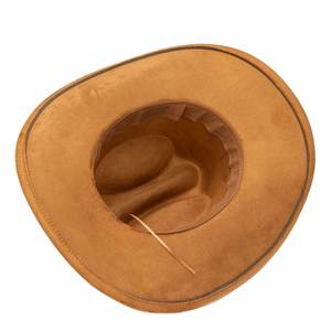 Custom Print Logo Private Label High Quality Vintage Western Suede Cowboy <b>Hat</b> - Product Image 6