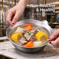 Assiette de service saine et antibactérienne à texture cristalline pour la maison, le camping, les voyages – Bol à soupe portable en titane de qualité alimentaire