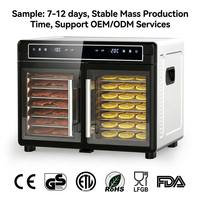 Déshydrateur alimentaire à double chambre indépendante certifié ETL CE GS LFGB FDA, machine commerciale pour sécher les fruits, les herbes et les viandes séchées