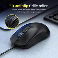 Ratón Ergonómico con Cable T-WOLF G580 en Blanco y Negro para Uso en Oficina con Pegatinas Antideslizantes para Computadoras Portátiles y de Escritorio, Gran Venta