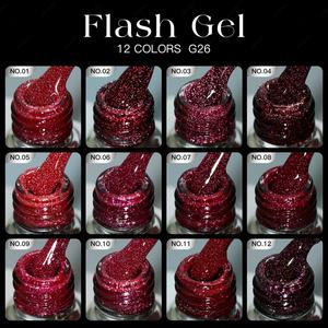 JTING Nueva Tendencia, Colección de Esmaltes de Gel Reflectantes de 12 Colores, Set de Esmaltes Láser Únicos en Caja, Proveedor de Esmaltes de Gel Personalizados OEM/ODM - Product Image 2