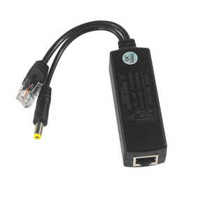 อินพุต 100-240V AC 24V 12V 0.5A-2A 10/100/1000M โมดูลแบบพาสซีฟ อะแดปเตอร์ต่อขยาย พอร์ตไมโครยูเอสบี ตัวแยกสัญญาณ POE พลาสติก รับประกัน 1 ปี - Product Image 1