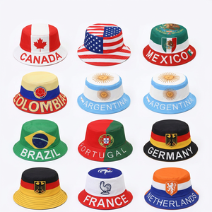 Casquette de soleil de la Coupe du Monde de football avec drapeau national pour les supporters de football des États-Unis, du Canada, du Mexique, de l'Argentine et du Brésil - Product Image 1