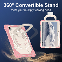 Étui WESOROL pour Lenovo Xiaoxin Pro 13 / Pro GT 13 / Idea Tab Pro Gen 2 TB390, support à 360 degrés, sangle d'épaule, porte-stylo, or rose