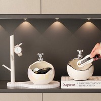 Meuble à chaussures en céramique de luxe haut de gamme avec porte-clés et rangement pour ornements, décoration d'entrée pour salon