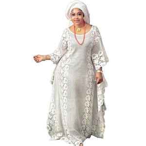 Vestido largo holgado de encaje soluble en agua, talla grande, estilo burka, éxito de ventas transfronterizo en Europa, América y África - Product Image 1