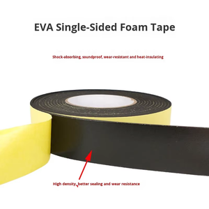 Băng keo xốp EVA cách nhiệt màu đen 1mm 3mm 5mm, một mặt tự dính, dùng làm gioăng cửa - Product Image 2