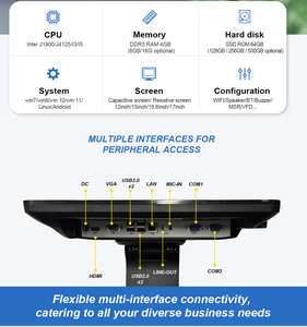 Aonpos Windows เทอร์มินัลลงทะเบียนเงินสด15นิ้วระบบเรียกเก็บเงินแบบ capacitive 10จุดฮาร์ดแวร์ POS ขนาดเล็กพร้อมหน้าจอสัมผัส - Product Image 4