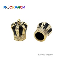 Flacons de parfum vides en verre de forme unique en forme de couronne de 50 ml et 100 ml avec bouchons dorés