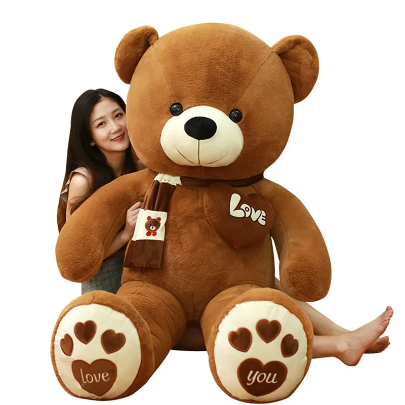 Niuniu Daddy 120cm Big Giant Animal Bear Teddy Bear Coat Plush Fabric HIgh Quality No Lint-free Cony Fur Material Soft Toy Doll