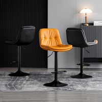 Bar stühle Nordic Tall Günstige Theken möbel Gold Metall Leder zurück Luxus küche Moderne Hoch hocker Bar stühle Für Steht isch