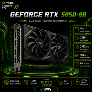 GPU ASUS 5050 de 8GB GDDR6 de 192 bits, doble ventilador, 2 ranuras PCI 3.0 X16, bajo nivel de ruido, para estación de trabajo, con DisplayPort/Alto Rendimiento - Product Image 1