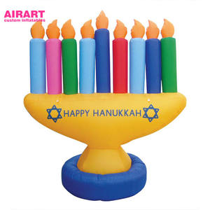 De menorah de hanukkah de inflable gigante festival entrada túnel tienda de campaña para coche - Product Image 6
