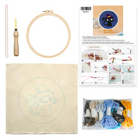 Kit d'aiguille de poinçon de chat noir bricolage Kit de broderie Kit d'aiguille artisanat passe-temps peinture suspendue pour cadeau