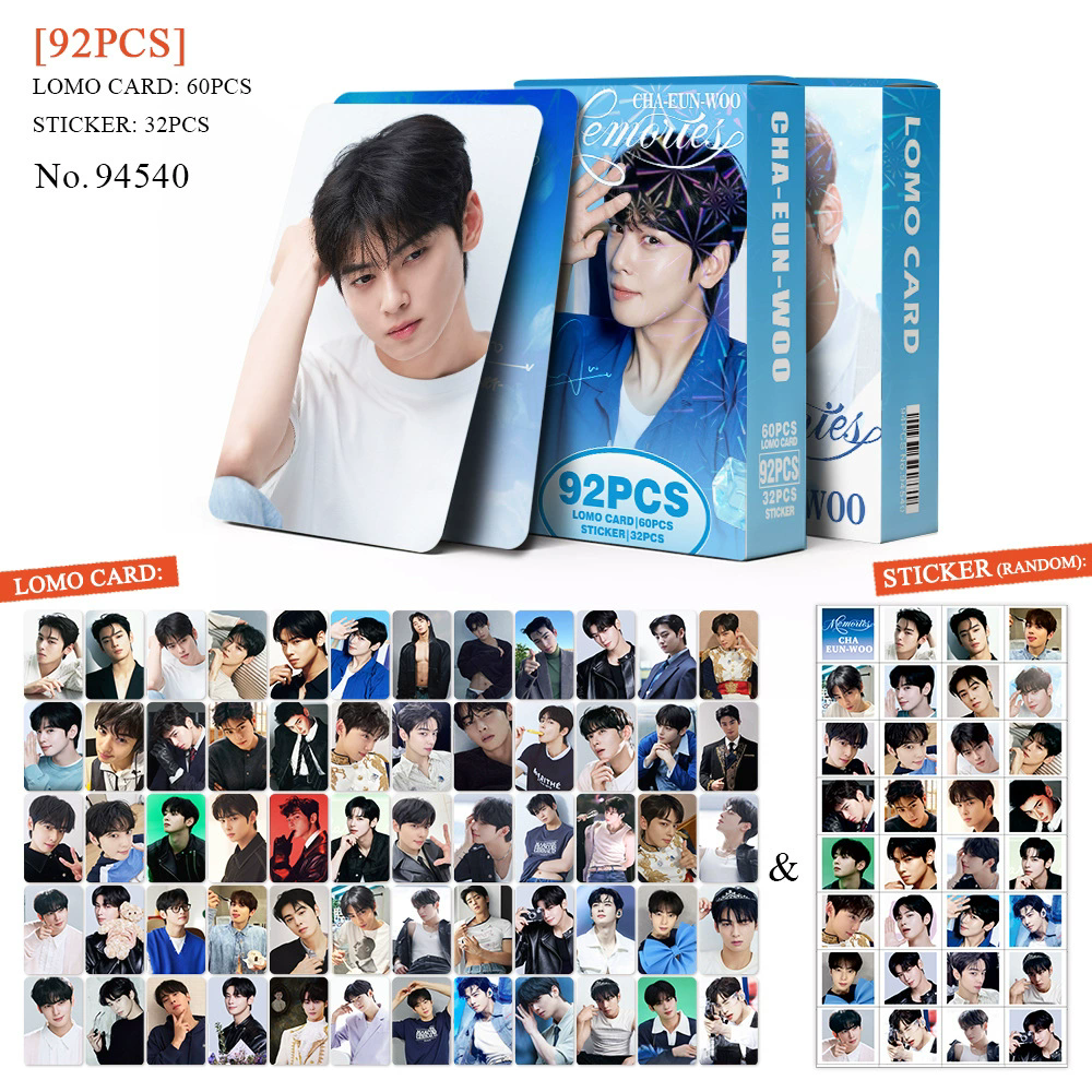 KPOP 92枚入り/ボックス チャ・ウヌ フォトカード ロモカード 写真