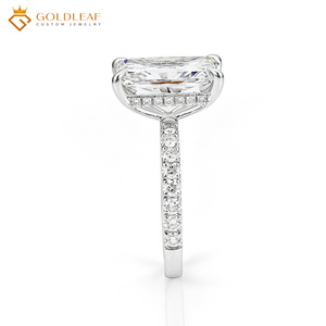 Anillo de Diamante Goldleaf de 14K, Corte Radiante, 4, 5, 6 Quilates, DEF VVS-VS, Ideal para Bodas, Regalos, Conmemoraciones y Uso Diario - Product Image 2