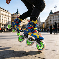 Patins à roulettes en fibre de carbone pour adultes, roulements ABEC, trois roues, grandes roues en PU, rollerblades de course professionnelles Ruidongle