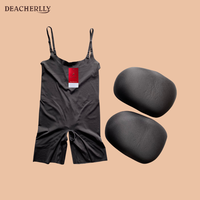 Bodysuit Gainant Rembourré Sans Couture Rehausseur de Hanches et Fesses Lisse Ventre Invisible
