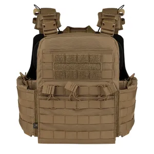KRYDEX 500D Tactical CPC Cage Vest Molle Plate Carrier Triple Mag Pouch Combat Hunting Vest
