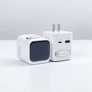 65W GaN-Ladegerät mit Einziehbarem Ladekabel PD3.0 PPS QC4.0 Schnellreise-Ladegerät für Smartwatch iPhone Online-Produkte - Product Image 1