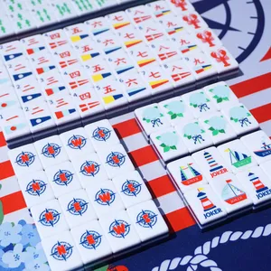 Jeu de tuiles de Mahjong Factory <span class=keywords><strong>Newport</strong></span>, thème Élégance Nautique, 4 couches, tuiles de Mahjong américaines - Product Image 3