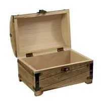 Antique Wooden Hat Box (Teasure Chest) HS100040 S/3 - China Wooden Box and  Wooden Treasure Chest price