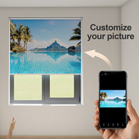 Persianas Enrollables con Estampado Digital UV de Flamencos Personalizadas ZSTARR, Protección Solar para Ventanas, Tela de Pantalla Solar Perforada
