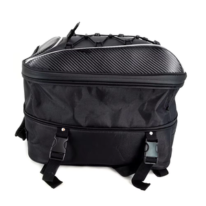 Borsa Posteriore per Casco Moto Grande, Espandibile 22-34L, Chiusura con Cerniera e Gancio, Design Ergonomico, Borsa Portaoggetti Posteriore con Cordino Elastico - Product Image 3