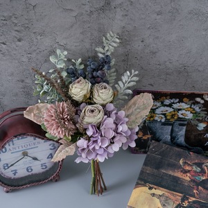 Bouquet de fleurs artificielles CallaFloral, rose en tissu tissé plastique, décoration d'intérieur, accessoires de photographie CF01491 - Product Image 3
