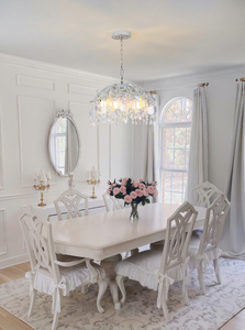 <span class=keywords><strong>Lampadario</strong></span> Moderno in Conchiglie Capiz, Rotondo con Cristalli Argentati a Goccia, Stile Boho per Sala <span class=keywords><strong>da</strong></span> Pranzo, Soggiorno, <span class=keywords><strong>Camera</strong></span> <span class=keywords><strong>da</strong></span> <span class=keywords><strong>Letto</strong></span>, Villa, Hotel - Product Image 6