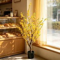 Miniatur Künstliche Blumen Hochzeitsdekoration Künstlicher Forsythien-Blumenbaum Weihnachtsgeschenke Innenraum Blumenarrangements