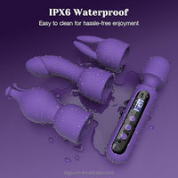 Wand-Vibrator-Set LCD-Massagestab mit 3 Aufsätzen Klitoris G-Punkt Stimulator Paar Erwachsenen-Sexspielzeug Vibrator für Frauen