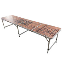 Mesa de Beer Pong Moderna de Aluminio de 8 pies para Exteriores, Diseño de Panel de Color Personalizado, Plegable y Portátil, para Taller o Sala de Estar