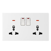 Prise multiple moderne et mince 13A à double interrupteur compatible USB A et Type C