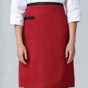 Custom Design Half Waist Bib <b>Apron</b> Sleeveless Polyester Cafe Half <b>Apron</b> with Printed Logo <b>for</b> Food <b>Cooking</b> - Product Image 5
