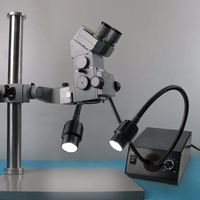 Illuminateur de microscope à double col de cygne avec variateur d'intensité |   Lumière LED à luminosité réglable 100-240V pour microscopes stéréoscopiques (OEM)